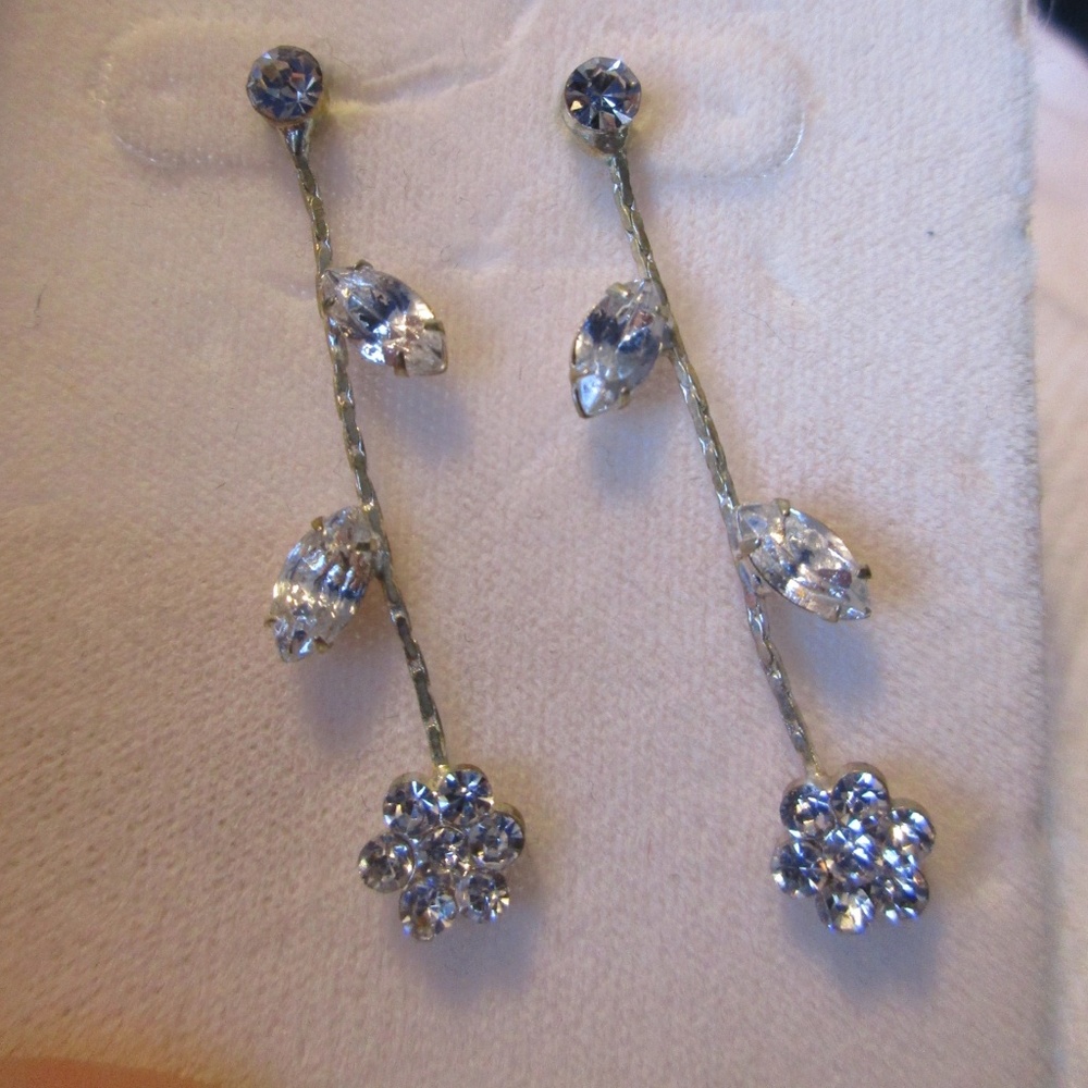 Flower Dangle Stud Earrings - image 2